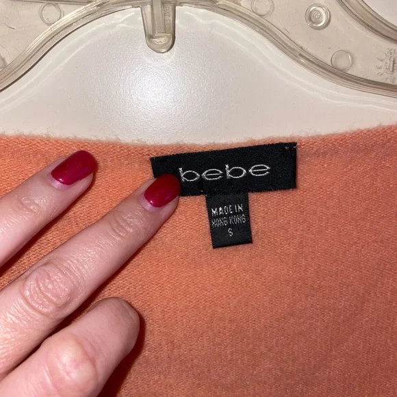Orange cashmere bebe twist front sweater - Picture 4 of 7